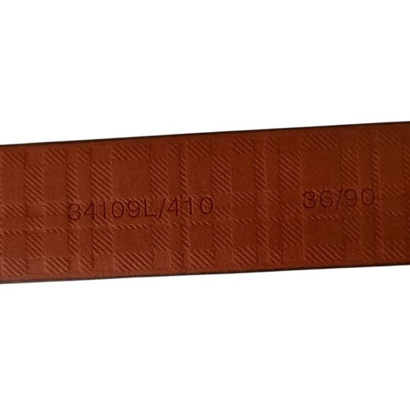 Boconi Leather Dress Belt Men's Size 36 Navy Blue Made In Nashville TN USA - Picture 5 of 15